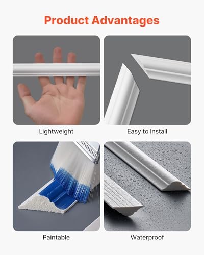 VEVOR Wall Molding 3 Pack, Wainscoting Panels Kit, Lightweight Paintable - Image 4