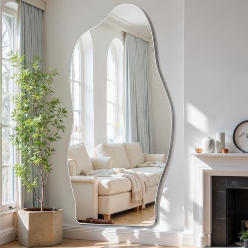 Antok Irregular Full Length Mirror, Standing Hanging Leaning Irregular Mirrors - Image 3