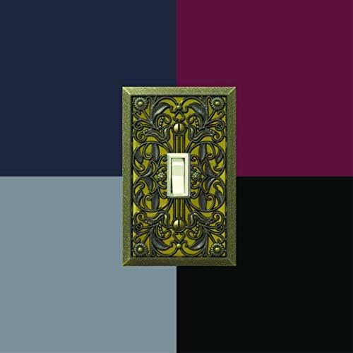 Amerelle 65TAB Filigree Wallplate, 1 Toggle, Antique Brass - Image 4