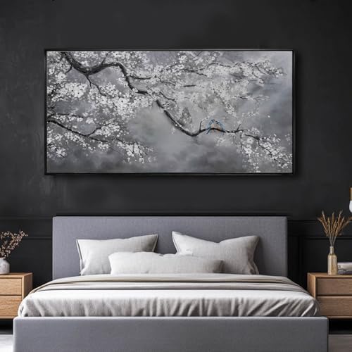 Kureful Nature Wall Decor Flowers White Pictures Art Bird Artwork Botanical - Image 6
