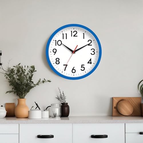 DAXSMY 8 Inch Wall Clock, Battery Operated Silent Non Ticking - Image 2