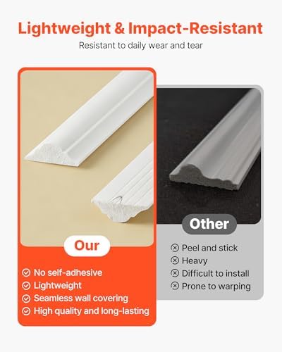 VEVOR Wall Molding 3 Pack, Wainscoting Panels Kit, Lightweight Paintable - Image 5
