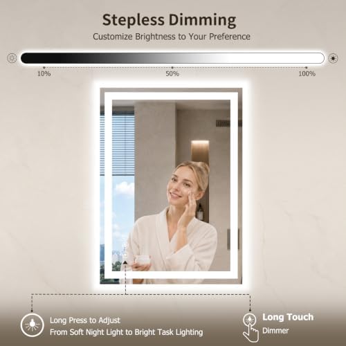 20"x30" LED Bathroom Mirror - Image 4
