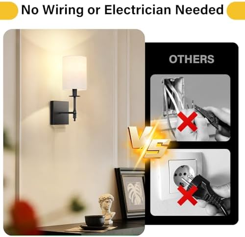 14 inch Battery Operated Wall Sconces Set of 2 - Image 2