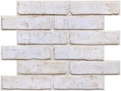 COMSTICKC 3D Faux Brick Peel and Stick Wall Stickers, Ultra-Light by COMSTICKCDECOR