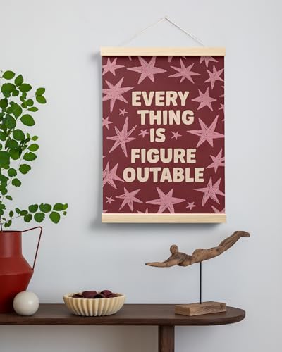 FGFK Everything Is Figureoutable Inspirational Wall Art Poster Hanger Frame - Image 3