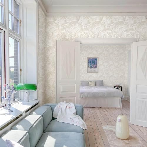 Ismoon Beige Wallpaper Peel and Stick Wallpaper Boho 17.3in x 6.56ft Neutral - Image 6
