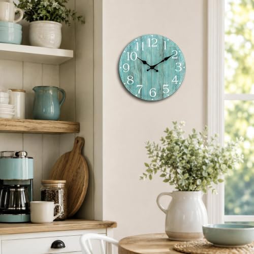 10 Inch Wall Clock, Silent Battery Operated Analog Clock - Image 3