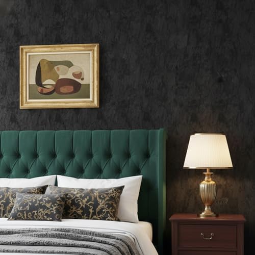 ReWallpaper Black Contact Paper Peel and Stick Soft Flocked Velvet Wallpaper - Image 3