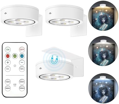 Picture Lights for Wall, Wireless Poster Lights Battery Operated by Kandicyar