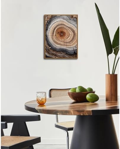 Tree Ring Wall Art Framed, Modern Nature Decor - Image 3