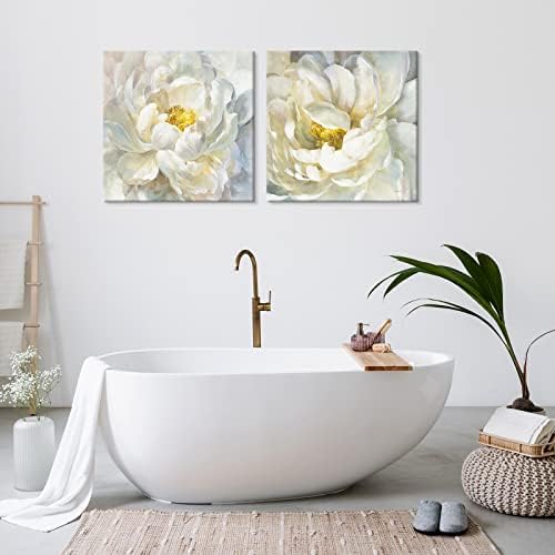 SEVEN WALL ARTS Peony Flower Canvas Wall Art Peonies Floral Pictures Set - Image 3