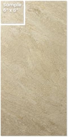 Dundee Deco Faux Stone Wall Panel Sample, Tan Brown, 6x6 in by DundeeDeco