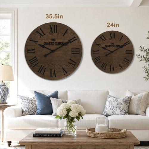 ARTPOWER 35.5” Extra Large Giant Farmhouse Wall Clock - Image 2