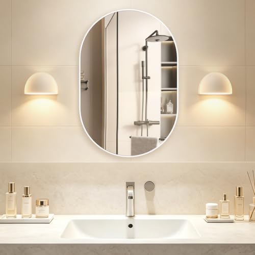 Oval Bathroom Mirror Wall Vanity Oval Mirrors, Modern Mirror by NEUWEABY
