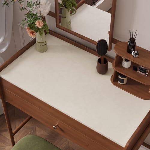 VaryPaper 15.7"x78.7" Cream White Felt Fabric Peel and Stick Velvet Wallpaper - Image 3