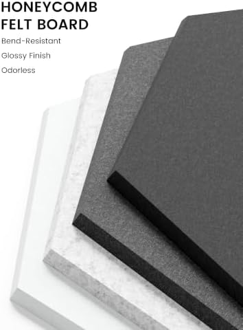 Fluxynara Extra Large 12-Pack Felt Bulletin Board Tiles, Concrete Echo - Image 3