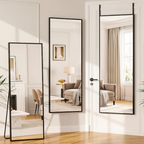 Suidia Full Length Mirror Over the Door&Wall Mounted, HD Shatterproof, Hanging - Image 2