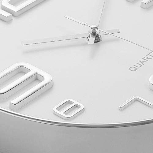 Bernhard Products Silver Wall Clock 12 Inch Silent Non-Ticking Quality Quartz - Image 3