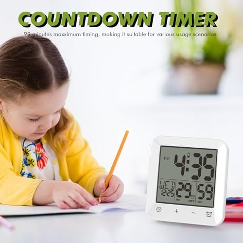 Digital Shower Clock Waterproof, Bathroom Wall Clock Timer - Image 6