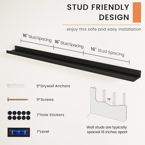 Picture Ledge Shelf, Long Floating Shelves - Image 5