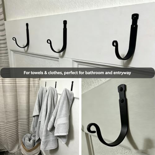 Wrought Iron Hooks for Hanging Wall Mounted - Image 2