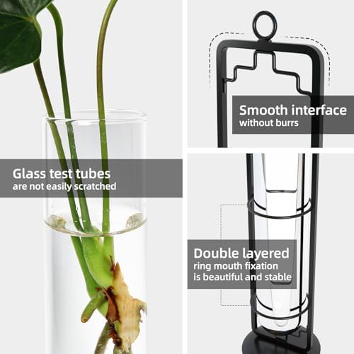 MIPON Metal Hanging Plant Propagation Station, 3 Size Glass Test Tube - Image 5