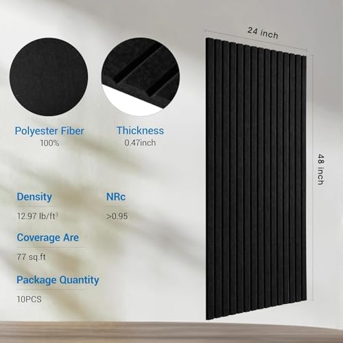10 Pack Self-Adhesive Acoustic Wall Panels - Image 4