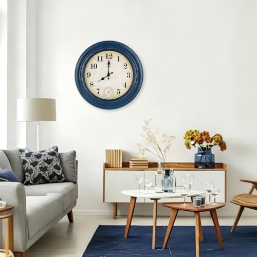 Wall Clock Battery Operated Silent Rustic Wall Clocks - Image 4