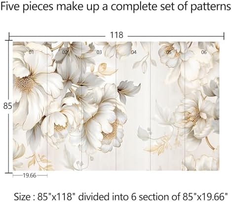 Light-Colored Floral Bedroom Peel-and-Stick Wallpaper-85 x118 - Image 4