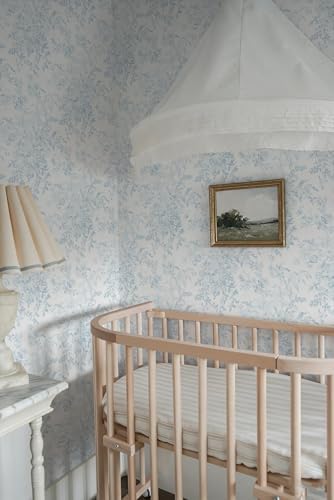Heroad Blue Peel and Stick Wallpaper Vintage Floral Contact Paper Girly - Image 5