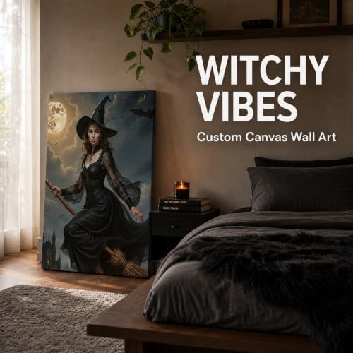 Ipplee Custom Witch Portrait from Photo, Personalized Gothic Canvas Art - Image 7
