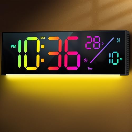 Digital Wall Clock, Large Display Digital Clock by Abovsare