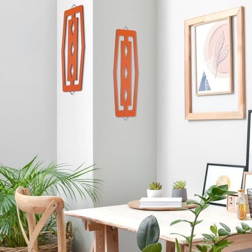 CroBlissful 2 Pcs Modern Mid Century Wall Art Wood - Image 6