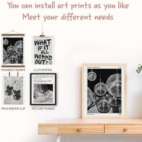 NaZaUK What If It All Works Out Wall Art Prints Set of 4, Newspaper Wall Decor - Image 4