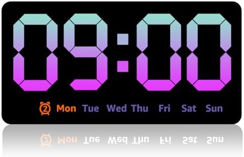 Digital Wall Clock 8.5 Inch Large Display LED Clock by NEMTMCUA