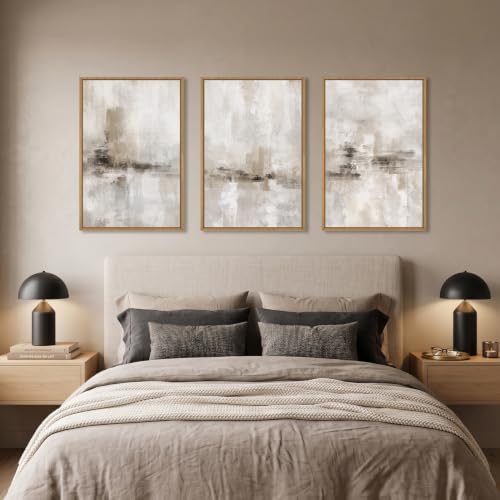Large Minimalist Textured Framed Canvas Wall Art Set -16"×24"×3 - Image 4