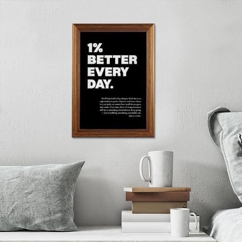 1% Better Every Day Motivational Canvas Wall Art, Growth Mindset Inspirational - Image 4