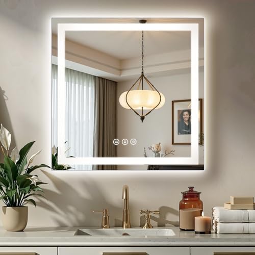 36"x36" LED Bathroom Mirror by Rpoesx
