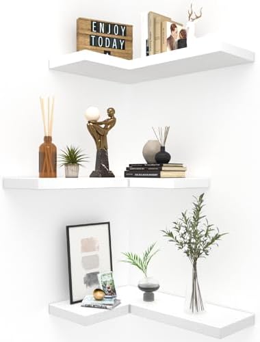 Floating Corner Shelves Wall Mounted by NATURESSOURCE