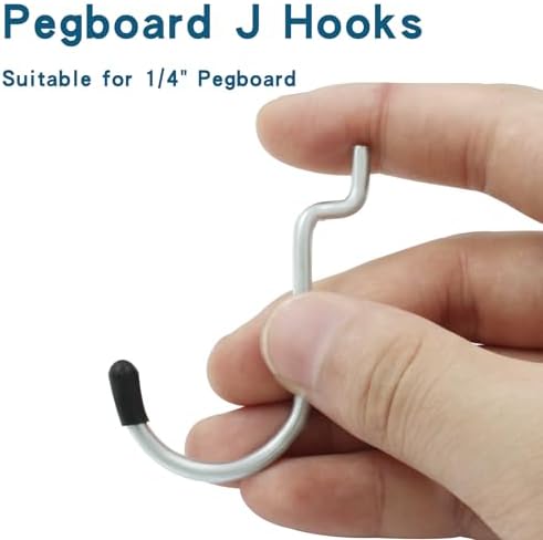 30Pcs Metal Pegboard J Hooks - Image 4