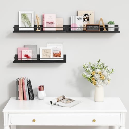 Black Floating Shelves for Wall, Bahtroom Wall Shelves Over Toilet - Image 6
