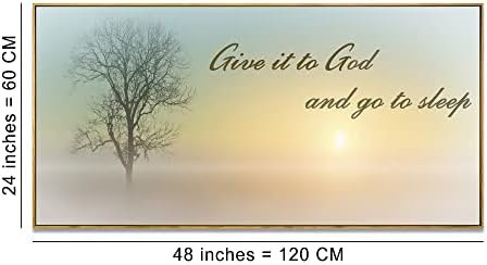 Lasdel Natural Extra Framed Wall Art of Misty Sunset & Tree Plant Picture - Image 2