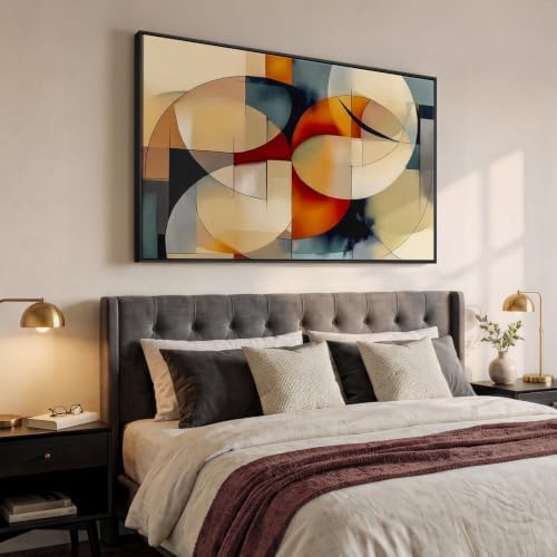 Extra Large Framed Geometric Abstract Wall Art - Image 2