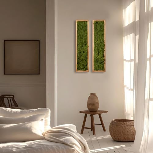 Mokof Preserved Moss Wall Art Decor, Moss Green, 2 Pack - Image 2