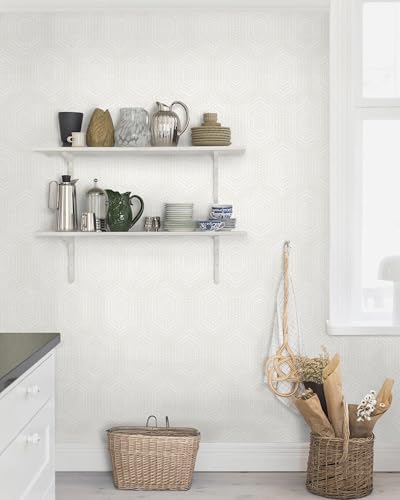 Heroad Peel and Stick Wallpaper Boho Beige Neutral Geometric Removable Wallpaper - Image 5