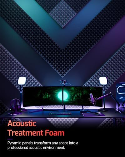 Acoustic Panels 64 pack Self-Adhesive 2"X12"X12" Quickly-Expand Foam - Image 6