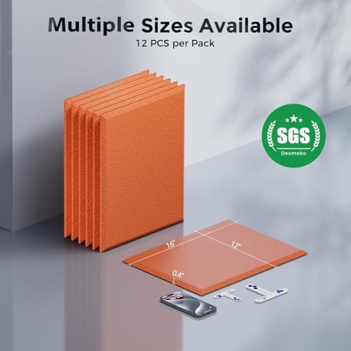 12 Pack Self-Adhesive Acoustic Panels, 2nd Generation Sound Absorbing Panel - Image 7