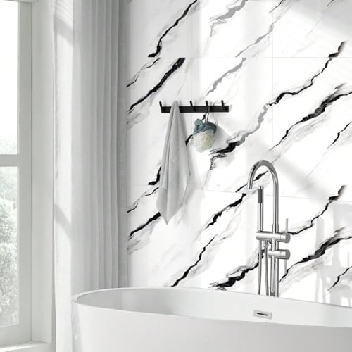 10pcsMarble Peel and Stick Waterproof Wall Panels, Backsplash - Image 2