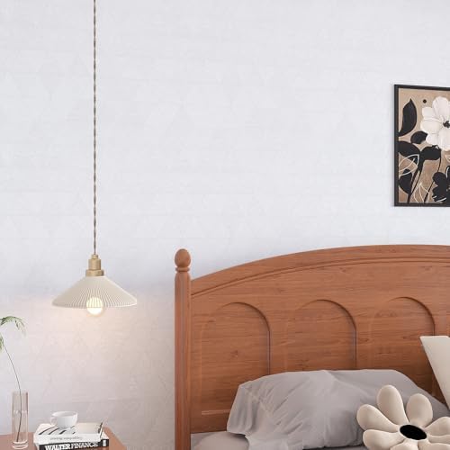 VEELIKE Diamond White Wallpaper Peel and Stick Textured Wallpaper - Image 3